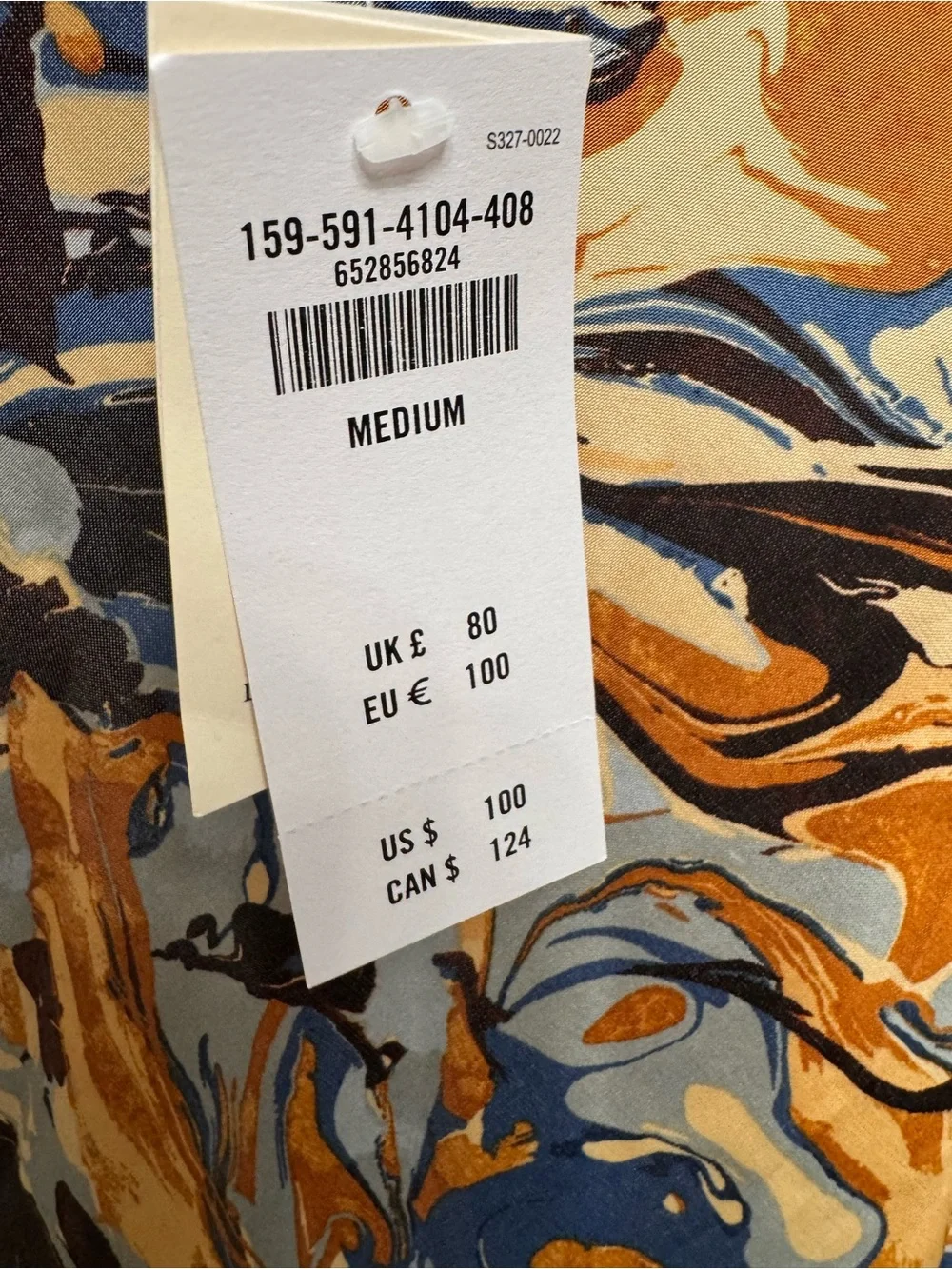 Abercrombie & Fitch Swirl-Print Slip Maxi Dress in Blue and Mustard